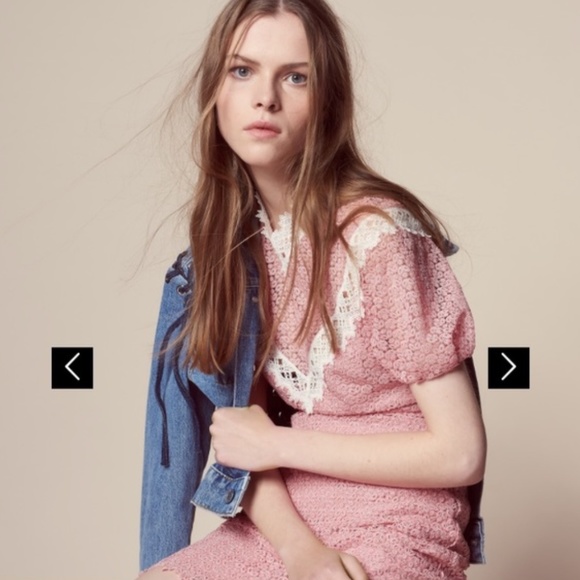 NWOT Sandro Romantic Lace Gavin Dress 4 - Picture 5 of 7